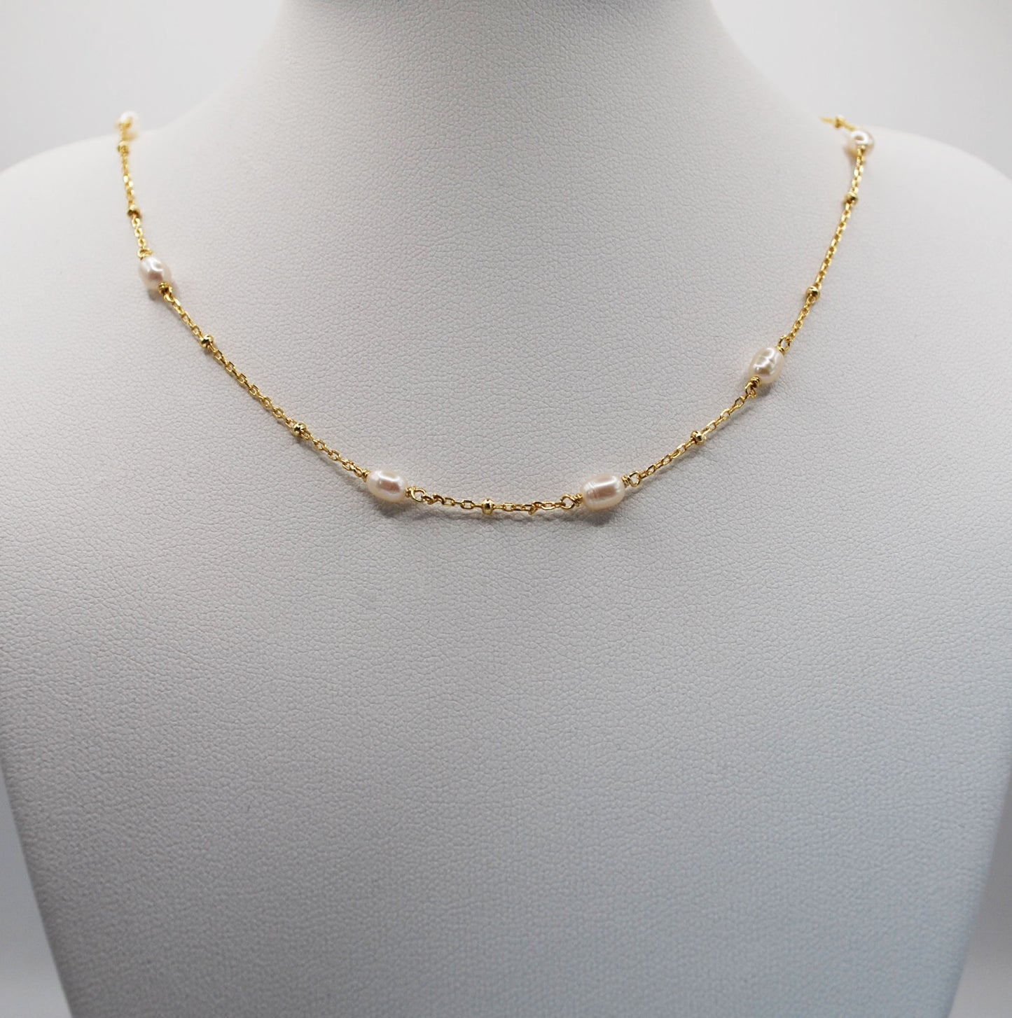 Pearl Satellite Necklace - Gold