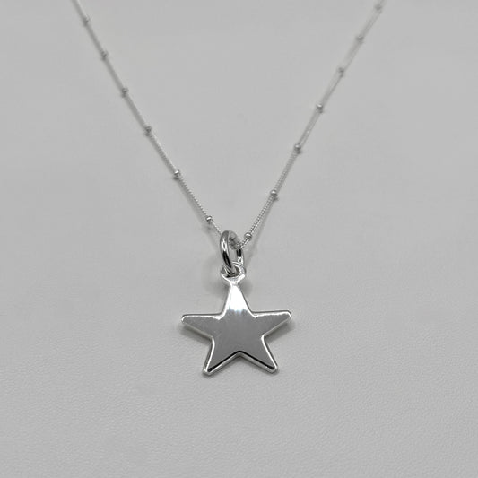Star Pendant on a Satellite Necklace