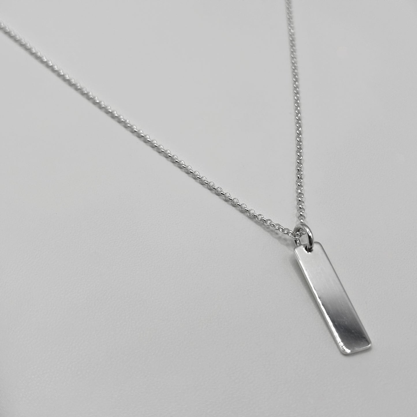 Bar Pendant on a Fine Classic Necklace