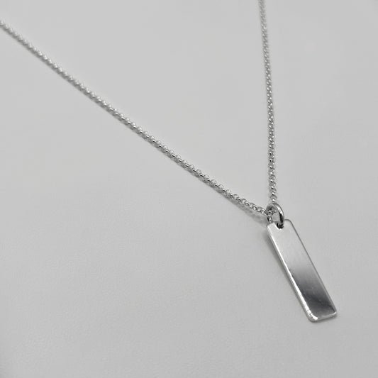 Bar Pendant on a Fine Classic Necklace