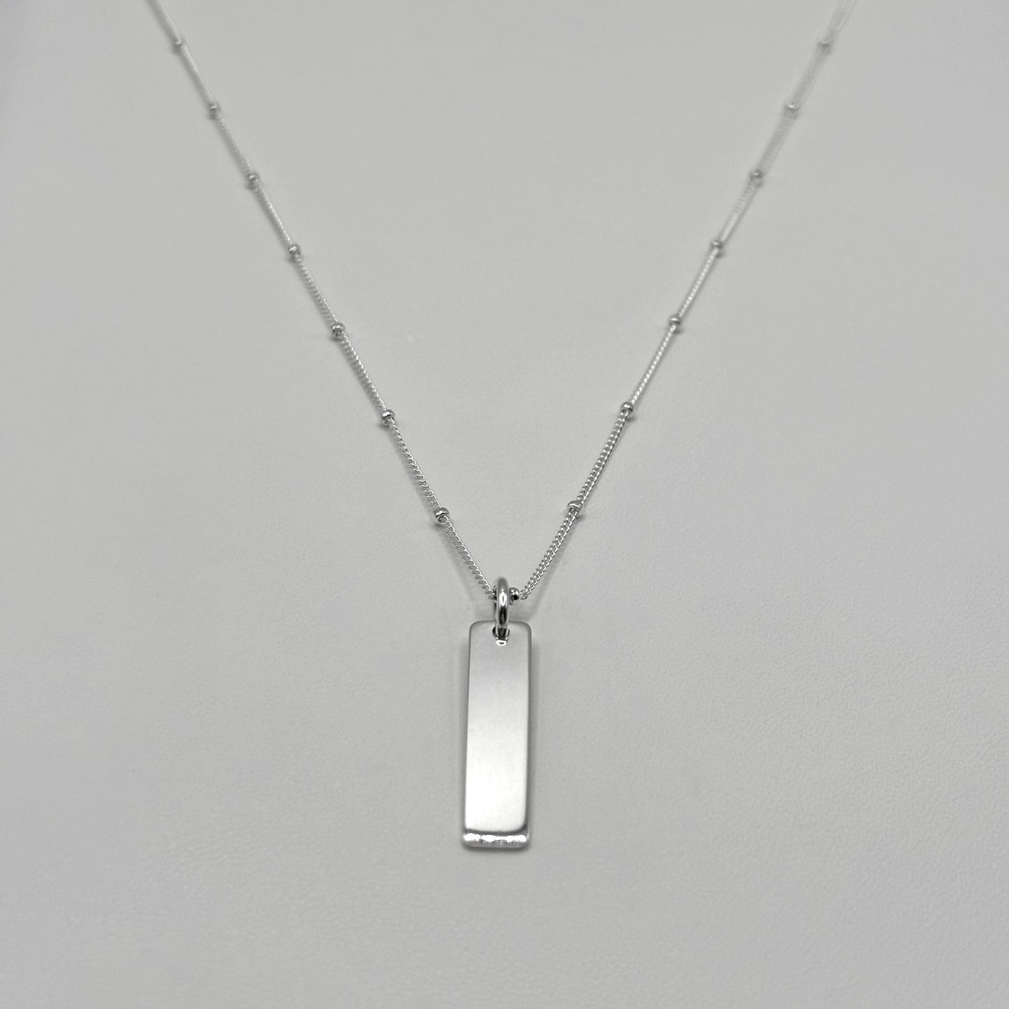 Bar Pendant on a Satellite Necklace