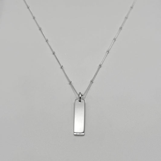 Bar Pendant on a Satellite Necklace