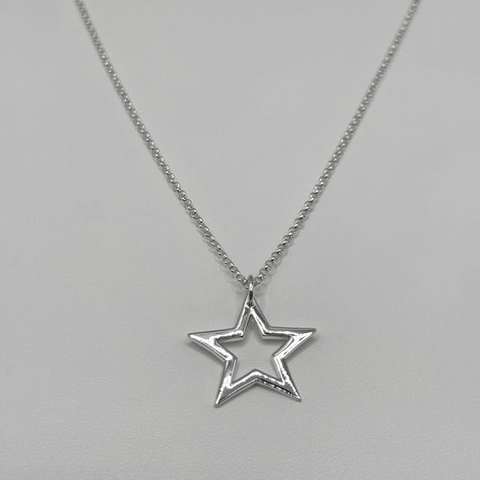 Cut-Out Star Pendant on a Fine Classic Necklace
