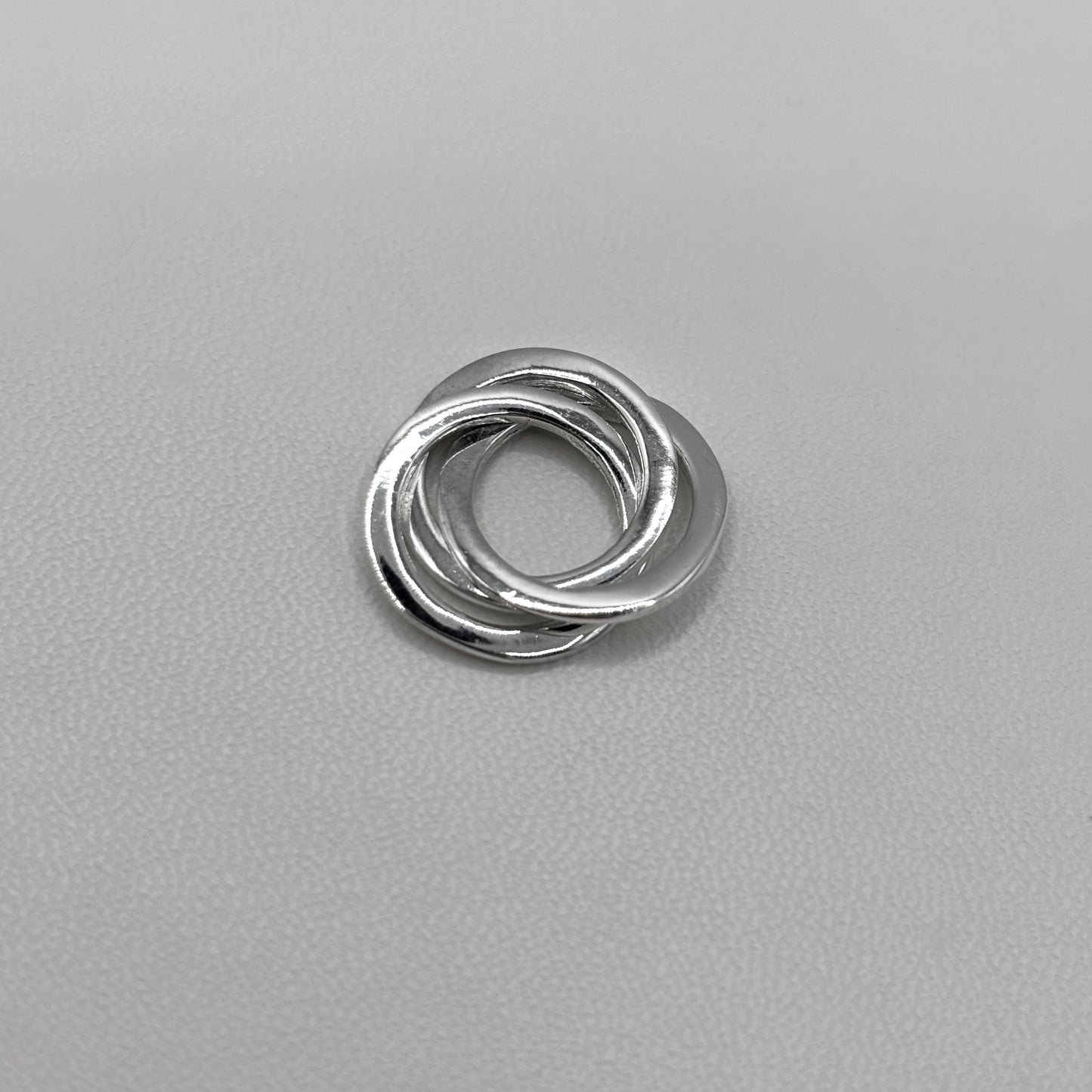 Three Ring Pendant on a Fine Belcher Chain