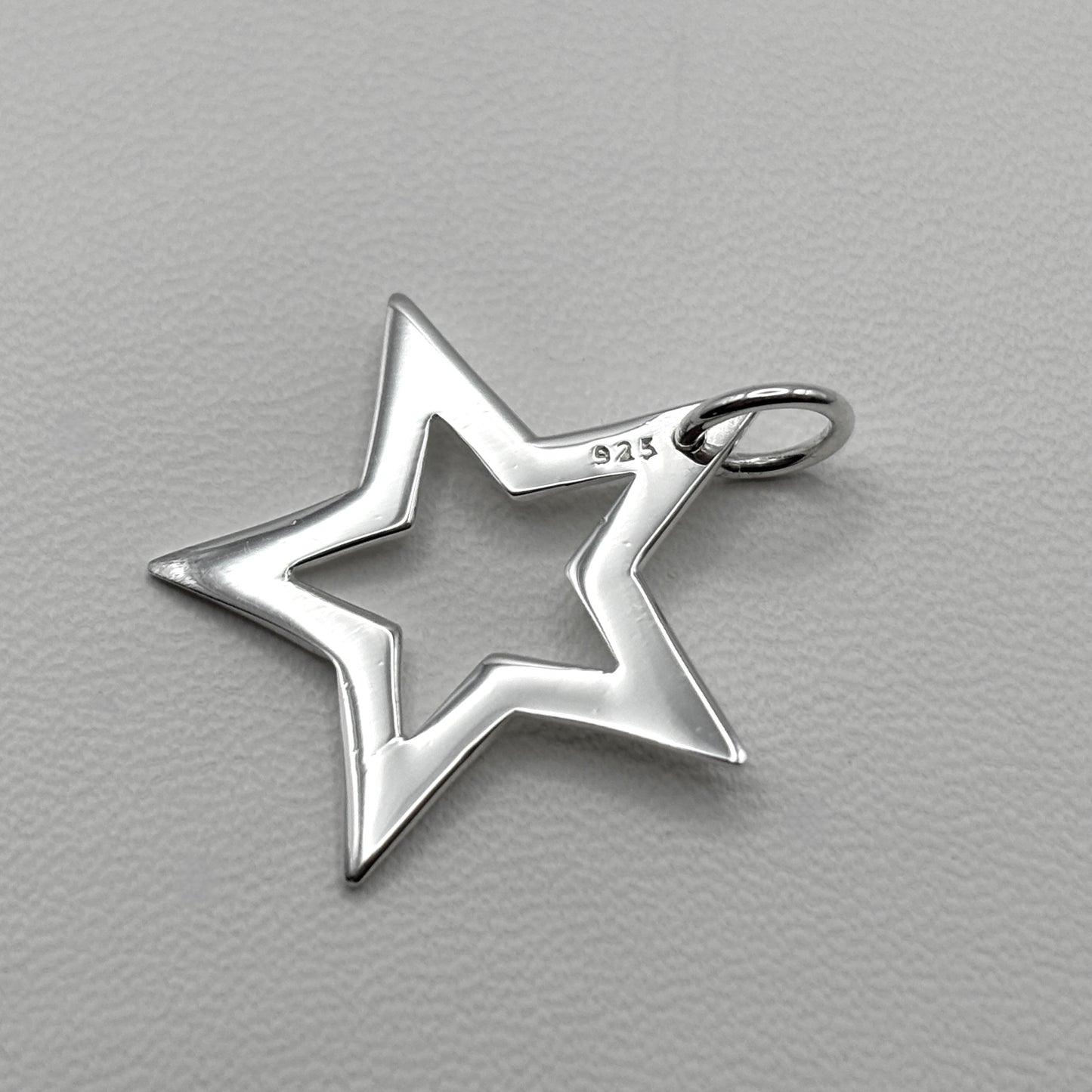 Cut-Out Star Pendant on a Satellite Chain