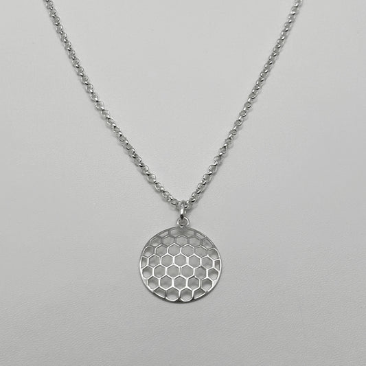 Honeycomb Pendant on a Classic Necklace