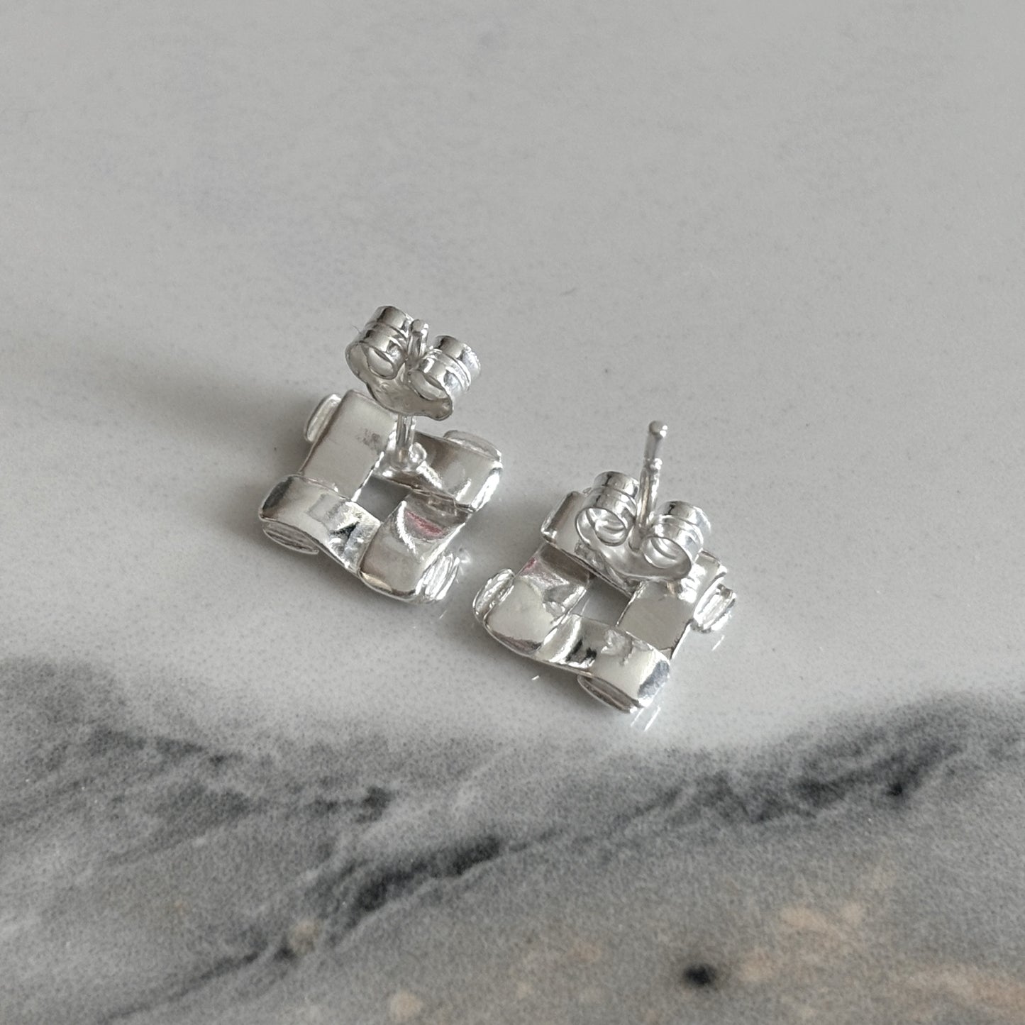 Lattice Square Stud Earrings