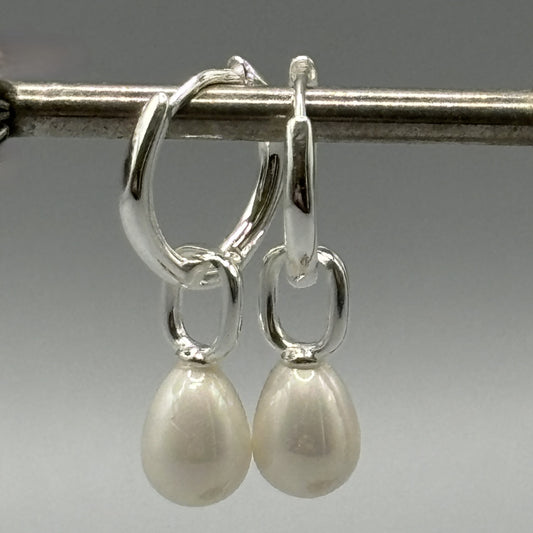 Huggie Faux Pearl Earrings