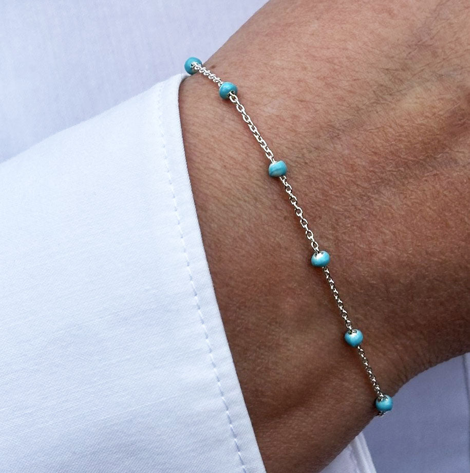 VERANO - Sea Blue Bead Bracelet