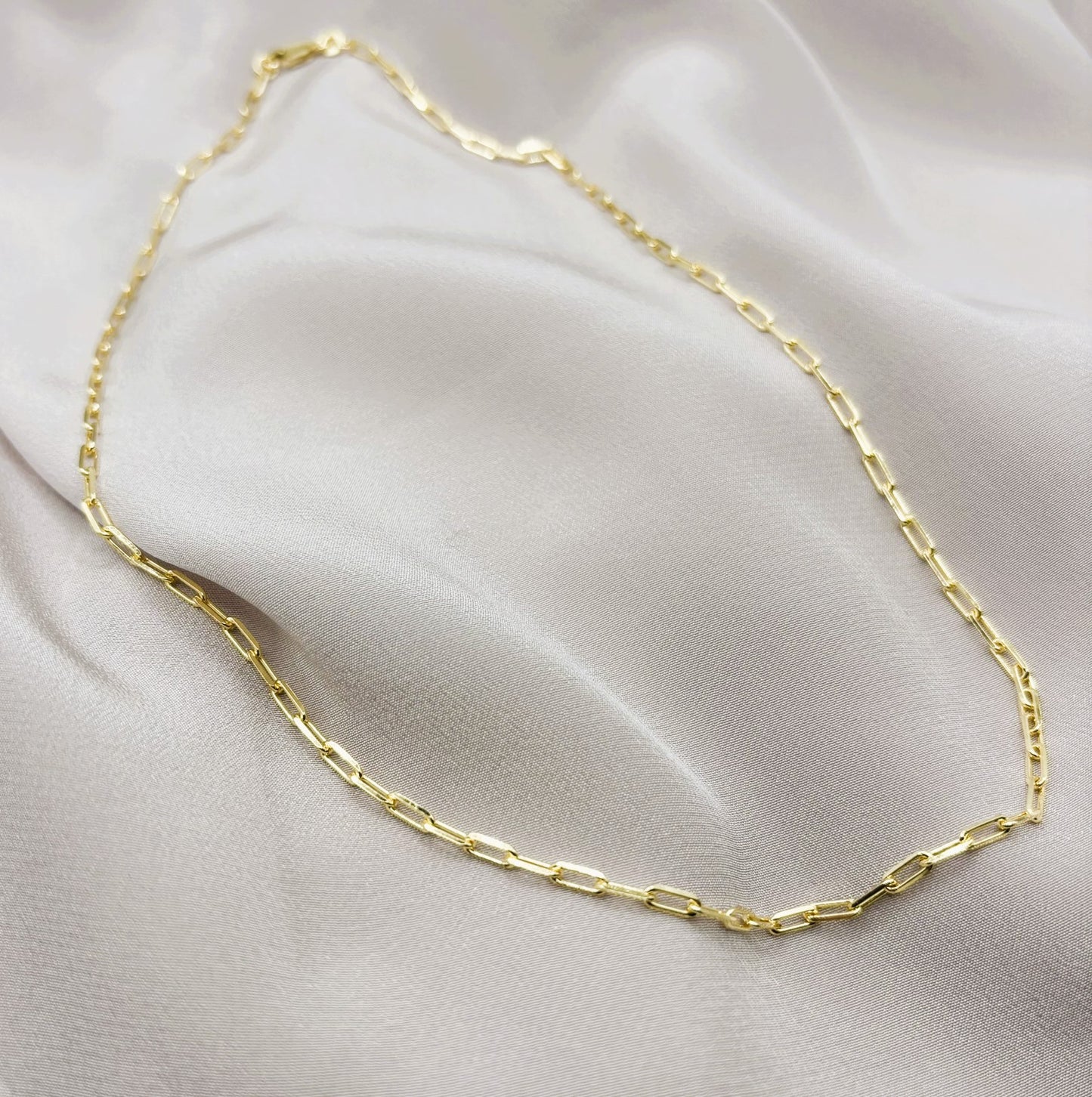 Gold Paper Chain Necklace - Small