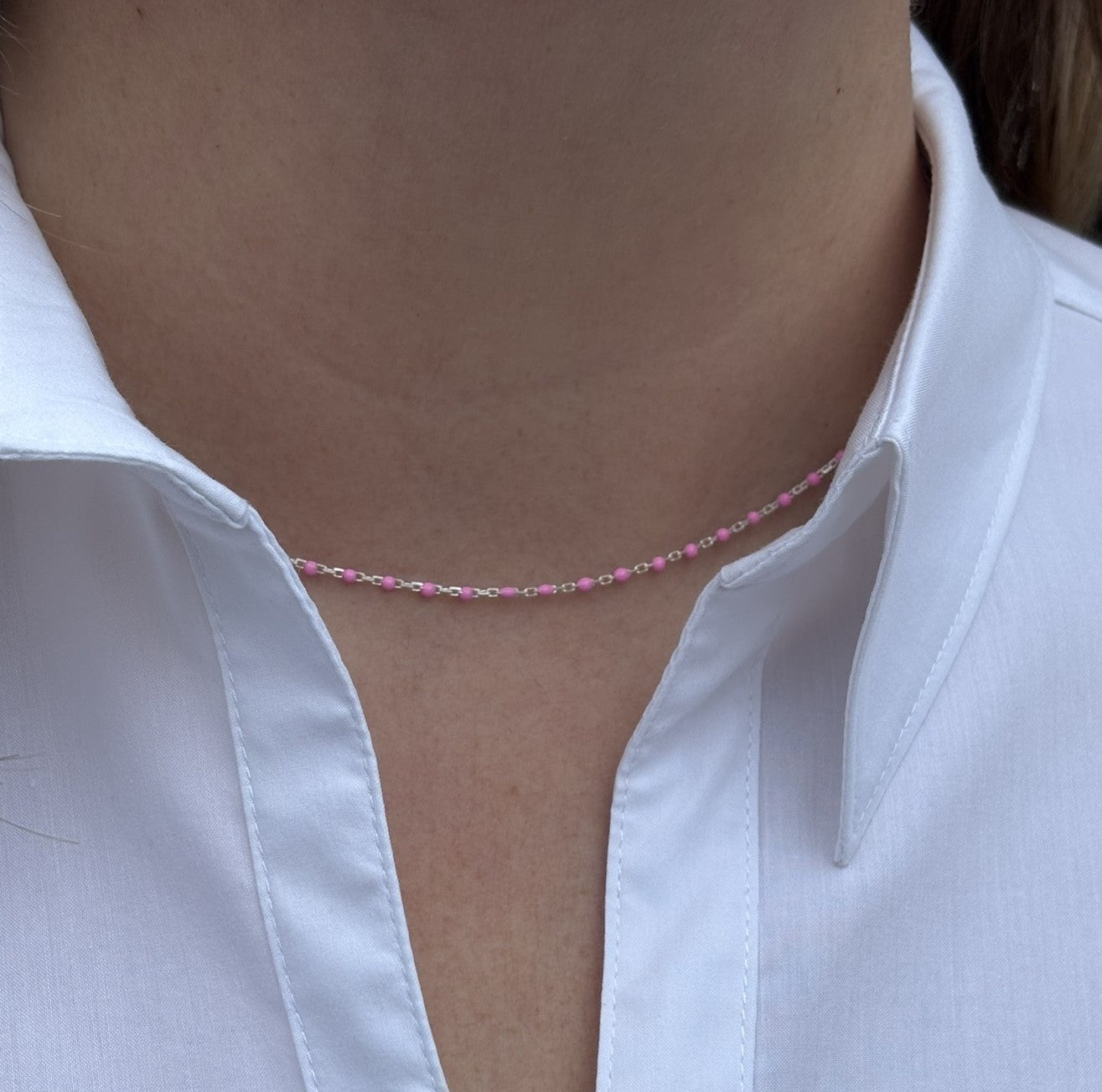 VERANO - Sunset Pink Bead Necklace