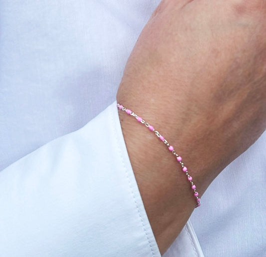VERANO - Sunset Pink Bead Bracelet