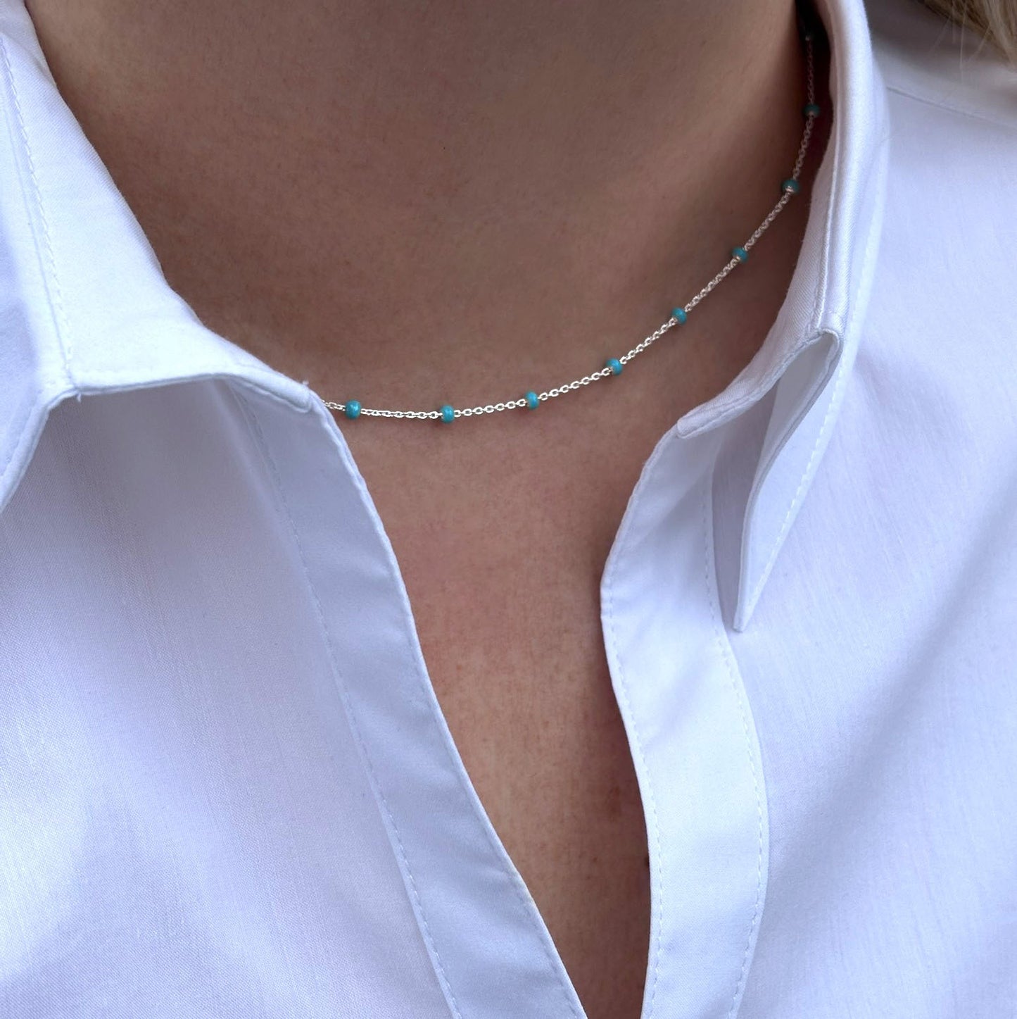 VERANO - Sea Blue Bead Necklace